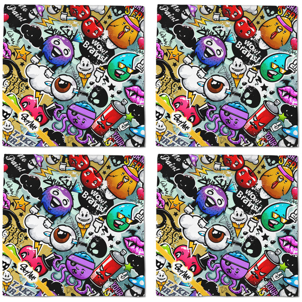 Graffiti Cloth Napkins - Personalized Dinner (APPROVAL) Set of 4
