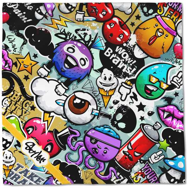 Graffiti Cloth Napkins - Personalized Dinner (Full Open)