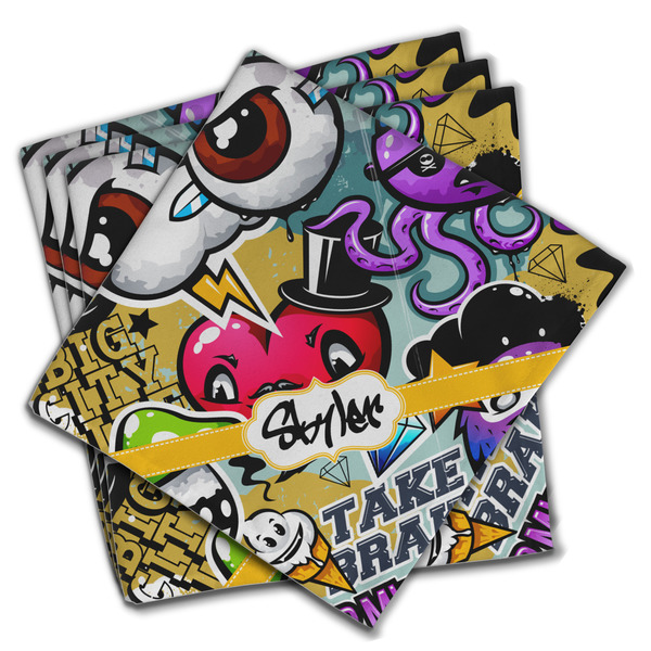 Custom Graffiti Cloth Napkins (Set of 4) (Personalized)