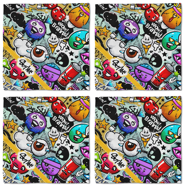 Graffiti Cloth Napkins - Personalized Lunch (APPROVAL) Set of 4