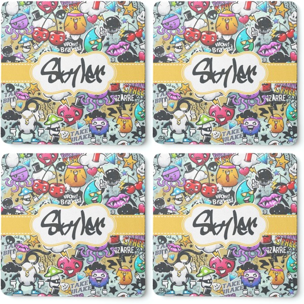 Graffiti Coaster Rubber Back - Apvl