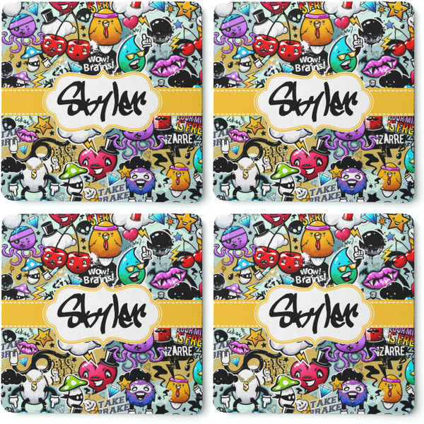 Graffiti Coaster Rubber Back - Apvl
