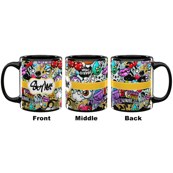 Graffiti Coffee Mug - 11 oz - Black APPROVAL