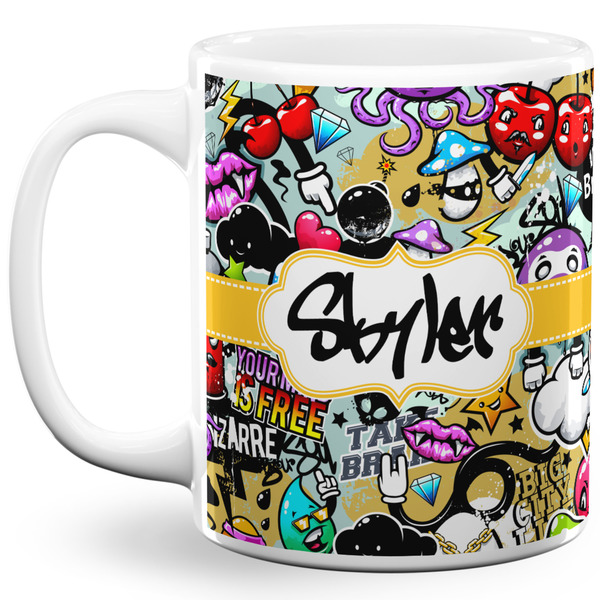 Custom Graffiti 11 Oz Coffee Mug - White (Personalized)