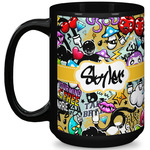 Graffiti 15 Oz Coffee Mug - Black (Personalized)