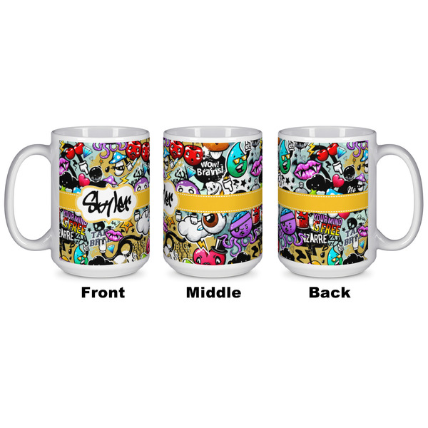 Graffiti Coffee Mug - 15 oz - White APPROVAL