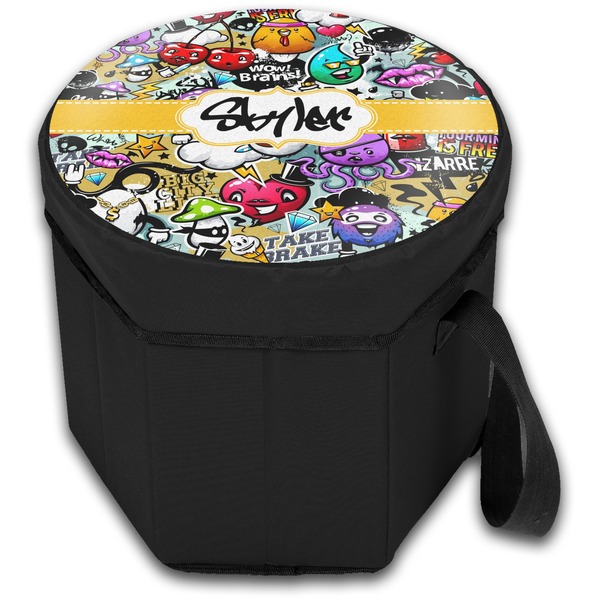 Graffiti Collapsible Personalized Cooler & Seat (Closed)