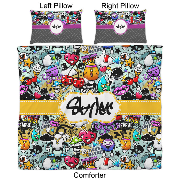 Graffiti Comforter Set - King - Approval