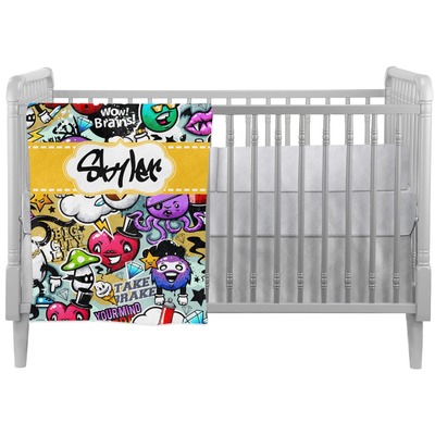 Graffiti Crib Comforter / Quilt (Personalized)