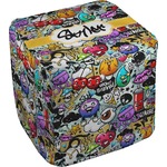 Graffiti Cube Pouf Ottoman - 13" (Personalized)