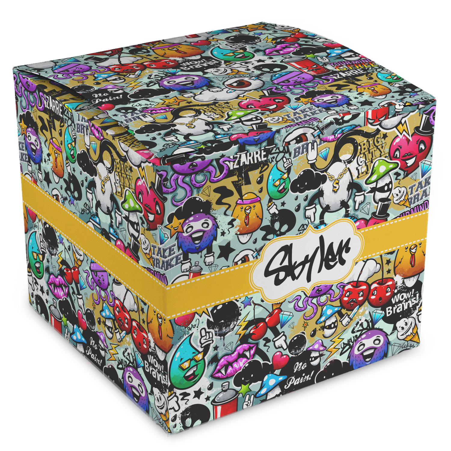 Custom Graffiti Cube Favor Gift Boxes (Personalized) | YouCustomizeIt