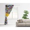 Graffiti Curtain With Window and Rod - in Room Matching Pillow