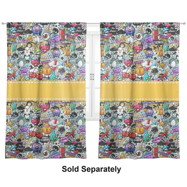 Graffiti Curtain 112x80 - Lined