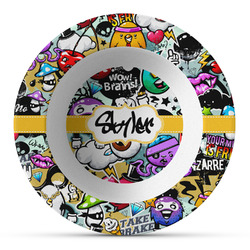Graffiti Plastic Bowl - Microwave Safe - Composite Polymer (Personalized)