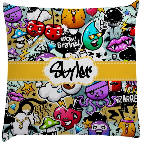 Custom Graffiti Decorative Pillow Case (Personalized)