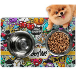 Graffiti Dog Food Mat - Small w/ Name or Text