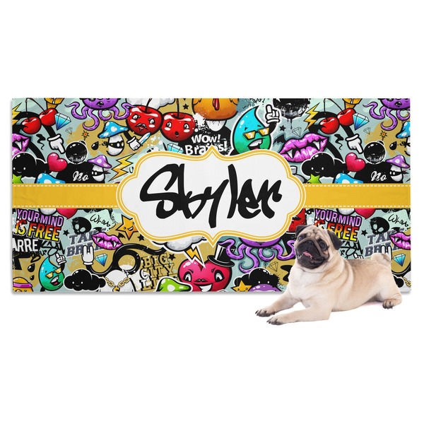 Custom Graffiti Dog Towel (Personalized)