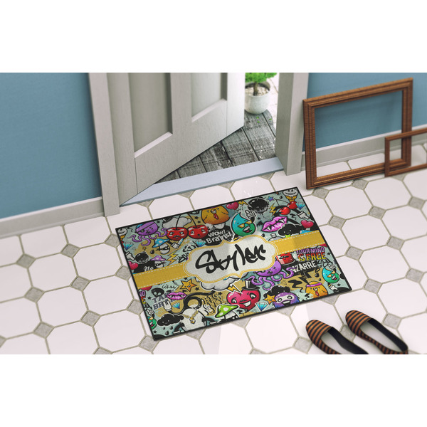 Graffiti Door Mat Lifestyle