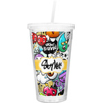 Graffiti Double Wall Tumbler with Straw (Personalized)