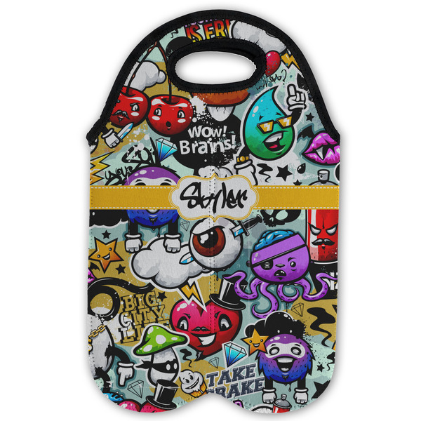 Graffiti Double Wine Tote - Flat (new)