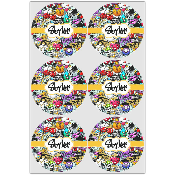 Graffiti Drink Topper - Large - Set of 6