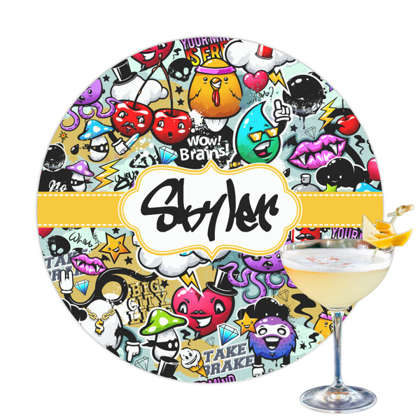 Custom Graffiti Printed Drink Topper (Personalized)