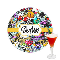 Graffiti Printed Drink Topper -  2.5" (Personalized)