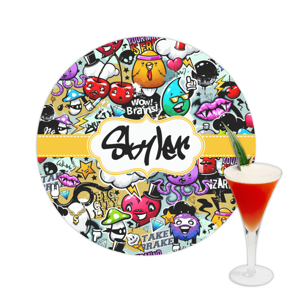 Custom Graffiti Printed Drink Topper -  2.5" (Personalized)