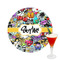 Graffiti Printed Drink Topper -  2.5" (Personalized)