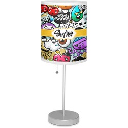 Graffiti 7" Drum Lamp with Shade Polyester (Personalized)