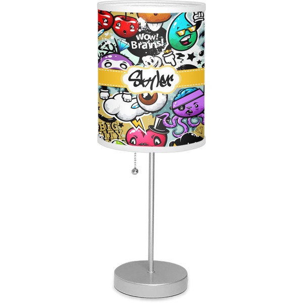Custom Graffiti 7" Drum Lamp with Shade Linen (Personalized)