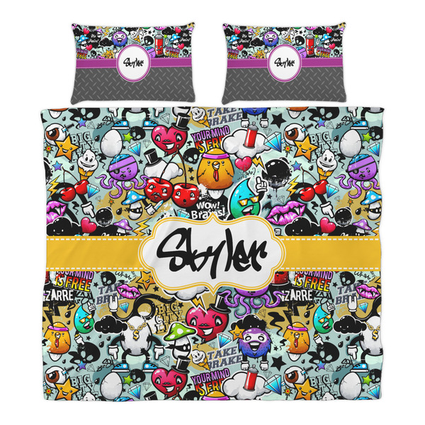 Graffiti Duvet Cover Set - King - Alt Approval