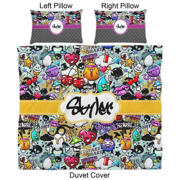 Graffiti Duvet Cover Set - King - Approval
