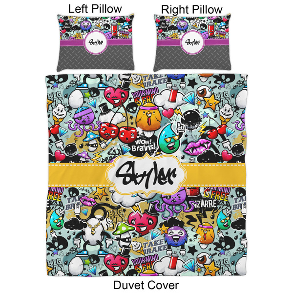 Graffiti Duvet Cover Set - Queen - Approval