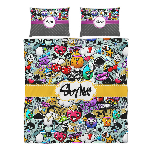 Graffiti Duvet cover Set - Queen - Alt Approval