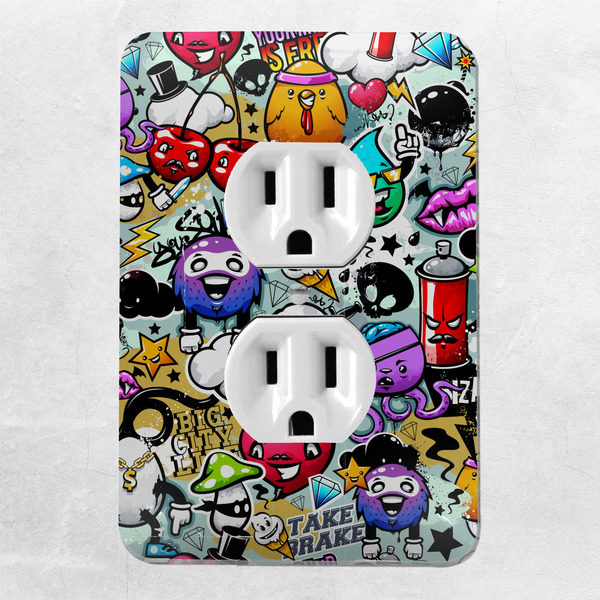 Graffiti Electric Outlet Plate - LIFESTYLE