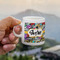 Graffiti Espresso Cup - 3oz LIFESTYLE (new hand)