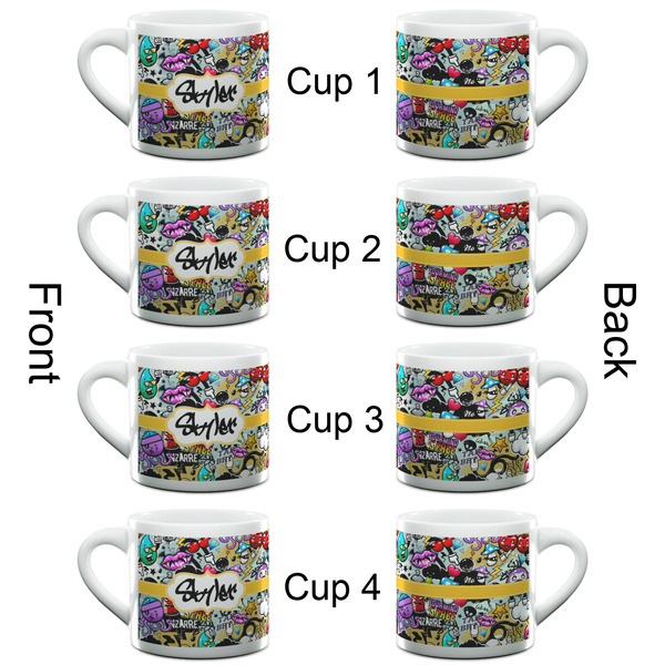 Graffiti Espresso Cup - 6oz (Double Shot Set of 4) APPROVAL
