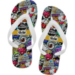 Graffiti Flip Flops - Large (Personalized)