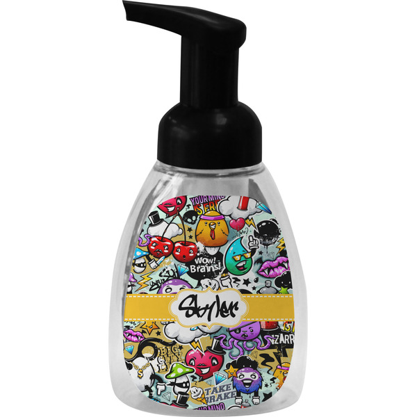Custom Graffiti Foam Soap Bottle - Black (Personalized)