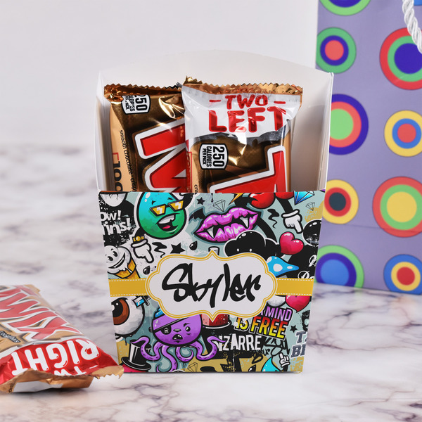 Graffiti French Fry Favor Box - w/ Treats View