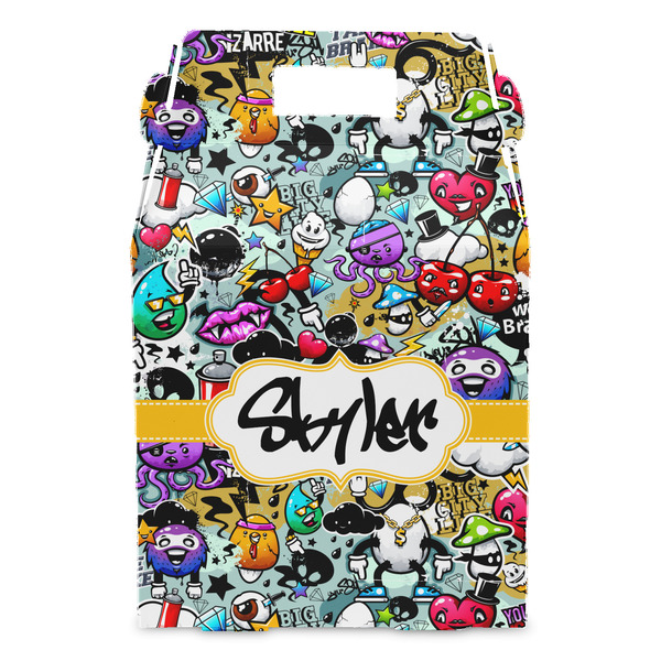 Graffiti Gable Favor Box - Front