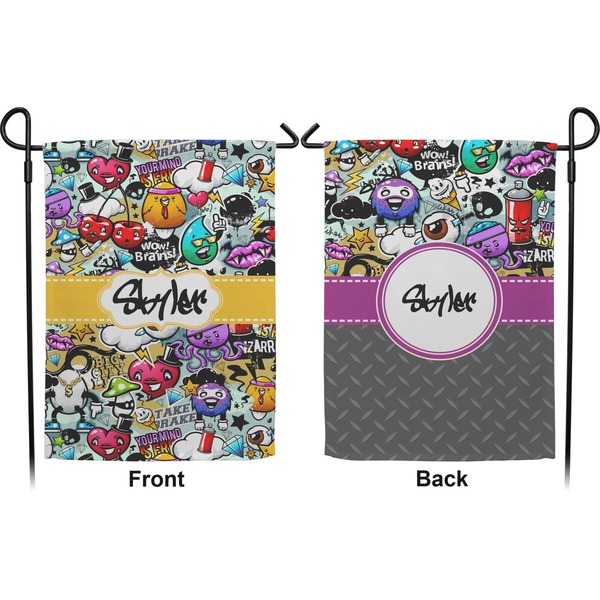 Graffiti Garden Flag - Double Sided Front and Back