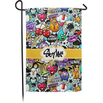 Graffiti Small Garden Flag - Single Sided w/ Name or Text