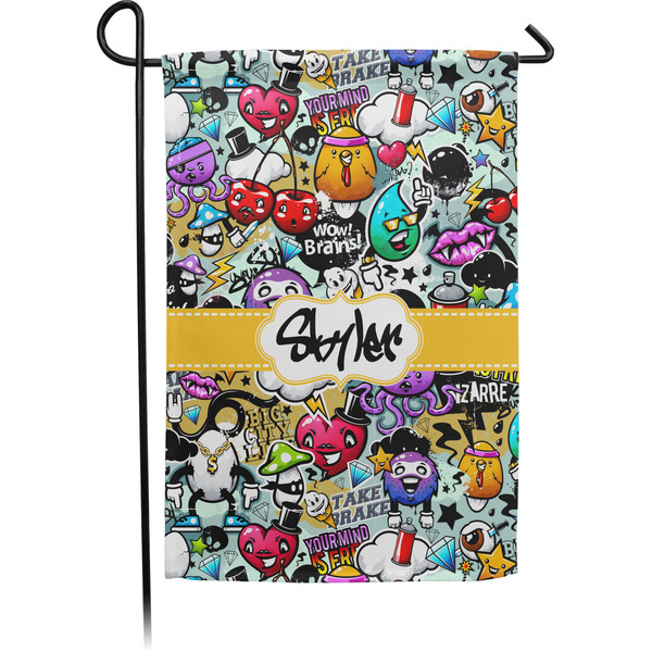 Custom Graffiti Small Garden Flag - Single Sided w/ Name or Text