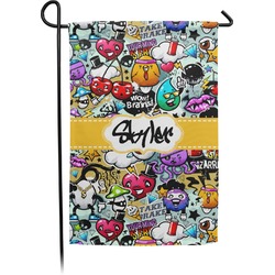 Graffiti Small Garden Flag - Double Sided w/ Name or Text
