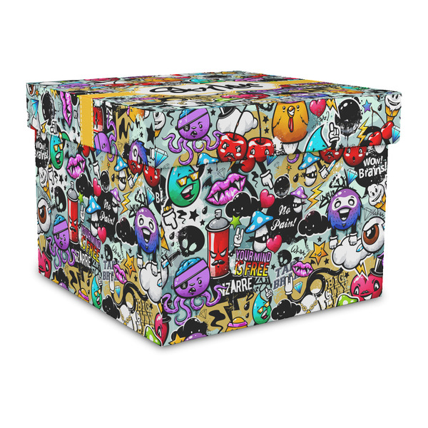 Custom Graffiti Gift Box with Lid - Canvas Wrapped - Large (Personalized)