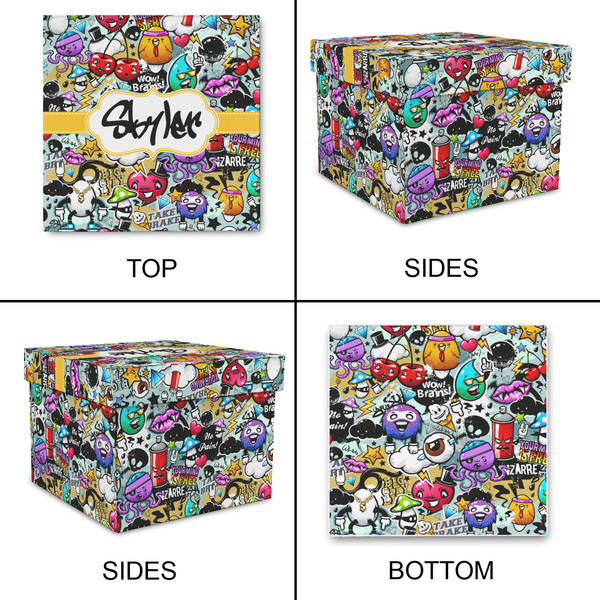 Graffiti Gift Boxes with Lid - Canvas Wrapped - Medium - Approval