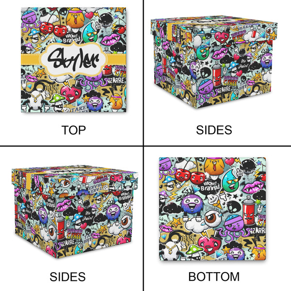 Graffiti Gift Boxes with Lid - Canvas Wrapped - Small - Approval