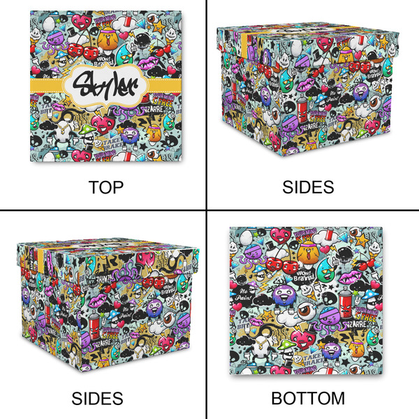 Graffiti Gift Boxes with Lid - Canvas Wrapped - X-Large - Approval